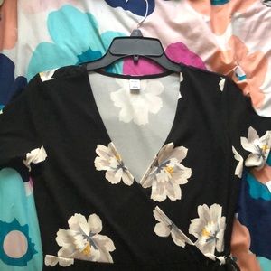 Black Old Navy dress with Flowers